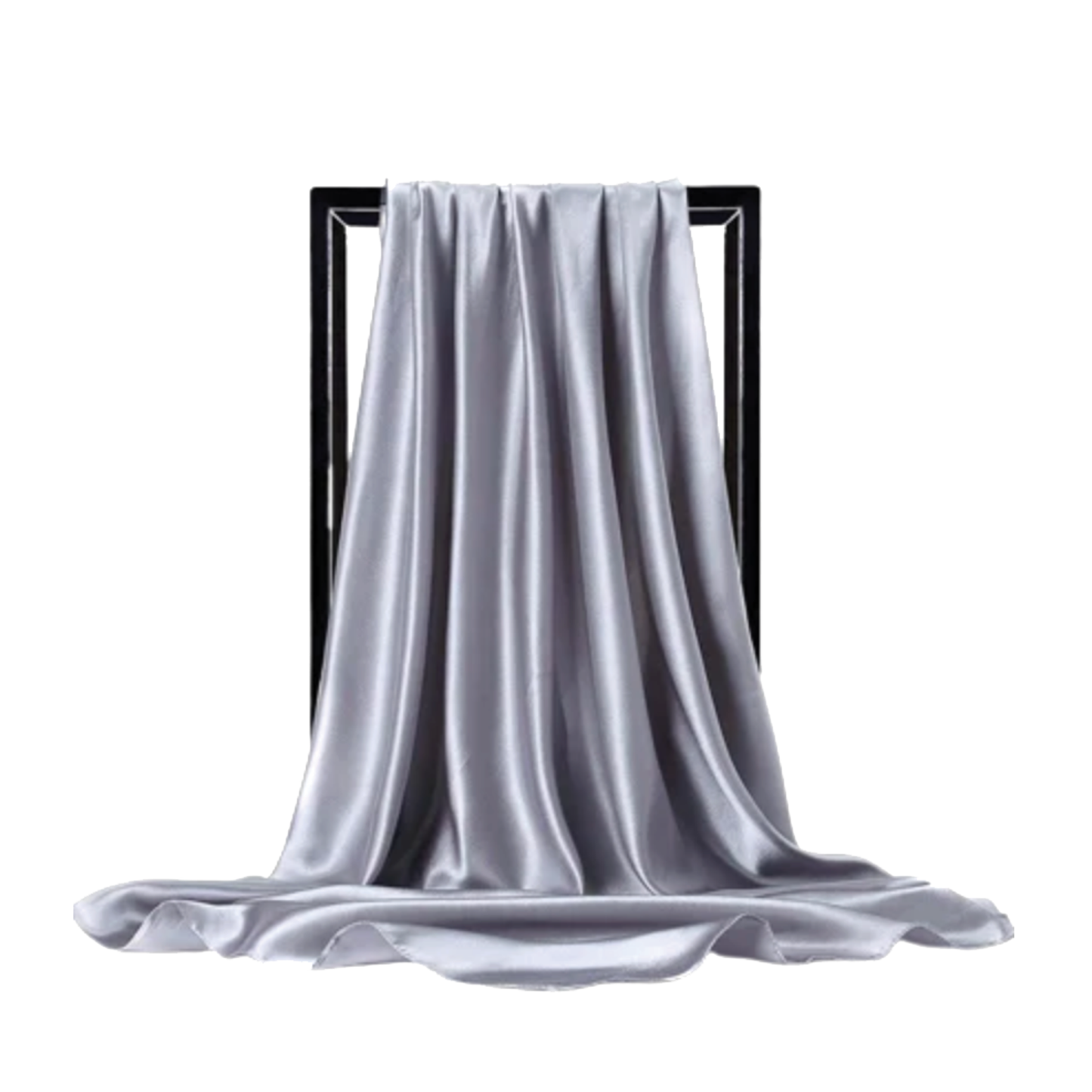 Silver Satin Scarf