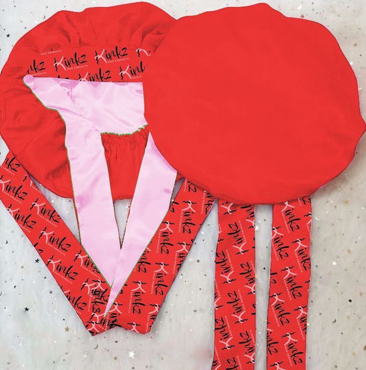 Red Velvet Satin Bonnet – Valentine’s Edition